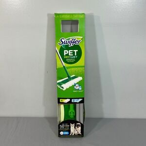 Swiffer Pet Dry Wet Sweeping Kit Heavy Duty with Febreze Odor Defense 7pc Set